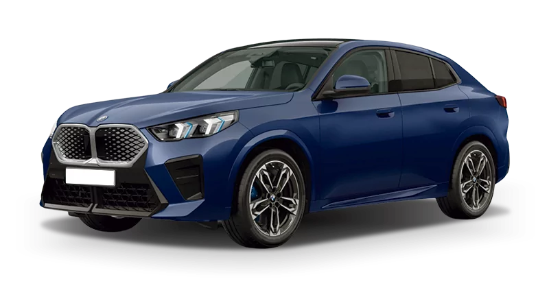 Renting Coches BMW iX2 eDrive20 Portimao Blue, Black Sapphire