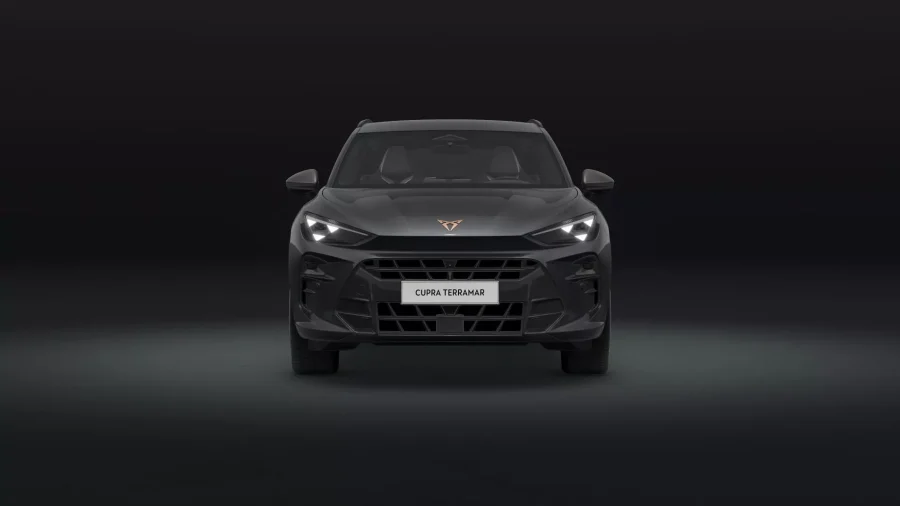 Renting Coches Cupra Terramar 1.5 eTSI DSG Gris Timanfaya, Blanco Glacial