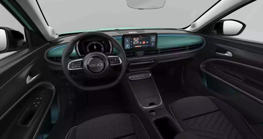 Renting Coches Fiat 600 1.2 MHEV ICON DDCT Azul Ottanio, Negro, Blanco