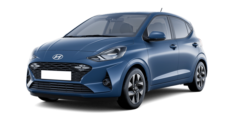 Renting Coches Hyundai i10-1.0 Klass Vibrant Blue, Meta Blue , Dragon Red, Atlas White