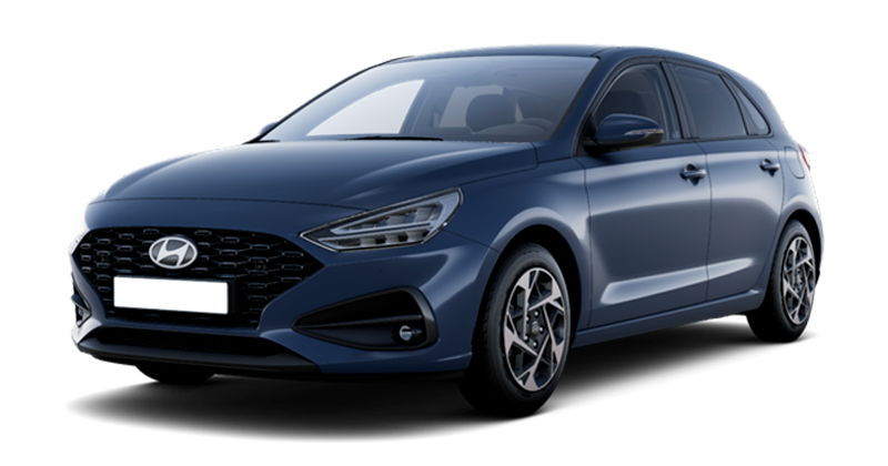 Renting Coches Hyundai i30-1.0 TGDI 48v Klass DCT 5P Sailing Blue