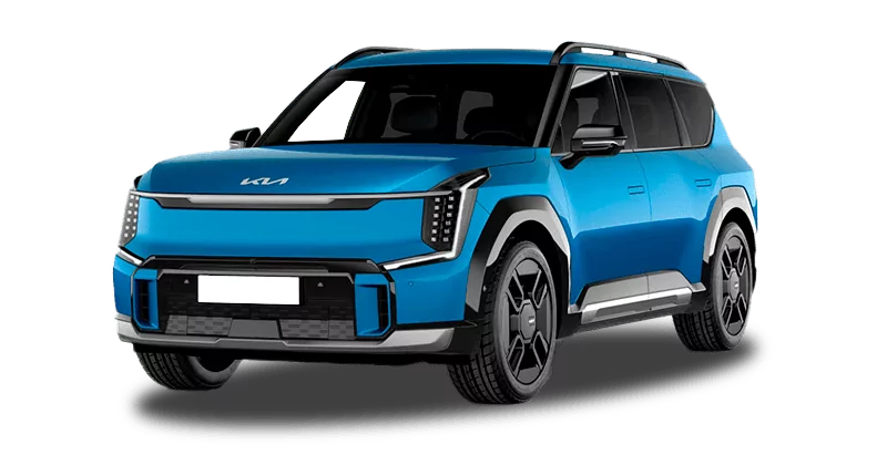 Renting Coches Kia EV9-GT-Line AWD Ocean Blue Glossy, Snow White Pearl