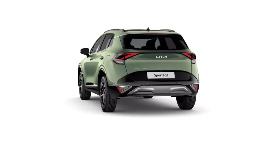 Renting Coches Kia Sportage 1.6 HEV Drive Experience Green, Dark Penta Metal, Deluxe White