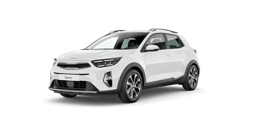 Renting Coches Kia Stonic 1.0 T-GDi MHEV MT Drive Clear White