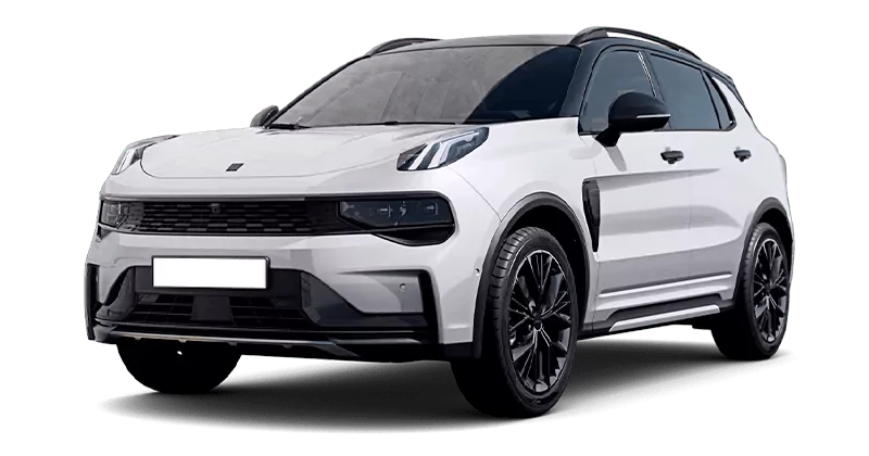 Renting Coches Lynk & Co 01 1.5 PHEV More Crystal White, Sparking Black