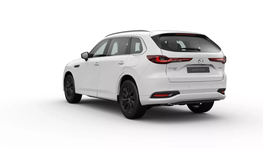 Renting Coches Mazda CX-80 2.5 e-SKYACTIV PHEV Exclusive-Line Blanco