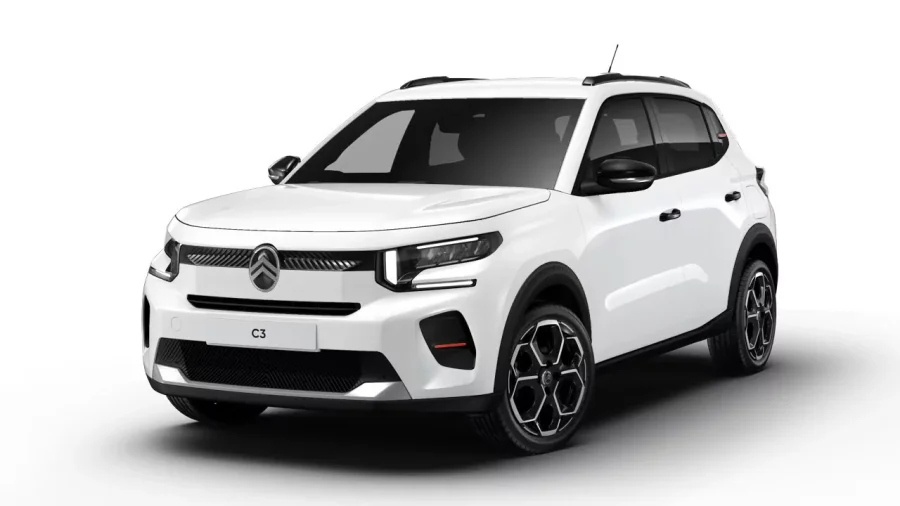 Renting Coches Citroën C3 Turbo Max Blanco Polar, Mercury Grey