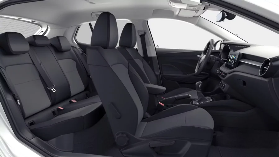 Renting Coches Skoda Fabia 1.0 TSI DSG Selection Blanco Luna, Gris Graphite