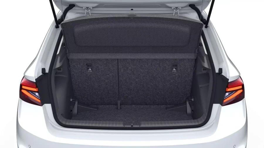 Renting Coches Skoda Fabia 1.0 TSI DSG Selection Blanco Luna, Gris Graphite