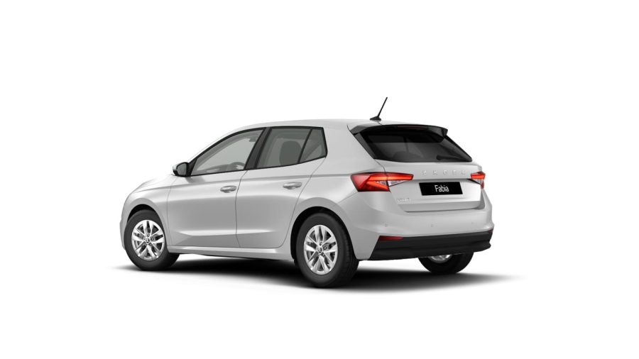 Renting Coches Skoda Fabia 1.0 TSI DSG Selection Blanco Luna, Gris Graphite