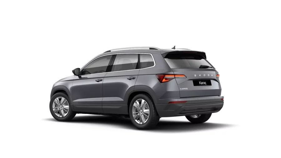 Renting Coches Skoda Karoq 1.5 TSI DSG Selection Gris Graphite, Blanco Luna