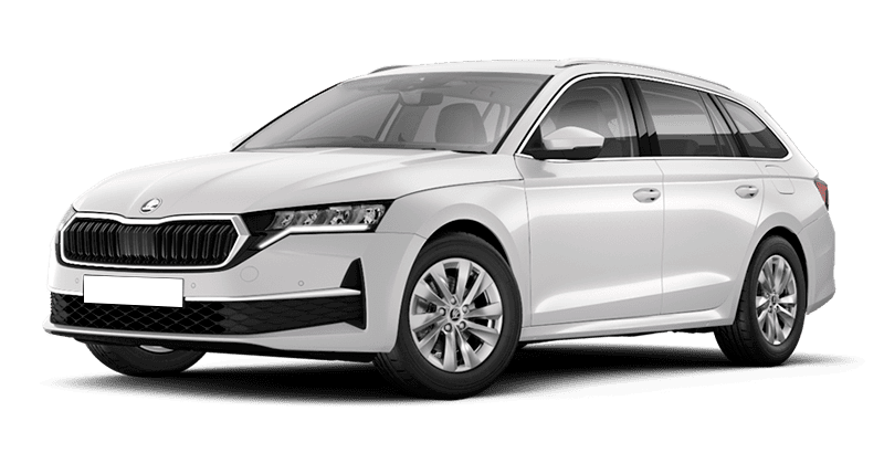 Renting Coches Skoda OCTAVIA Combi-1.5 TSI DSG MHEV Selection Blanco luna, Gris Graphite, Plata Brillante