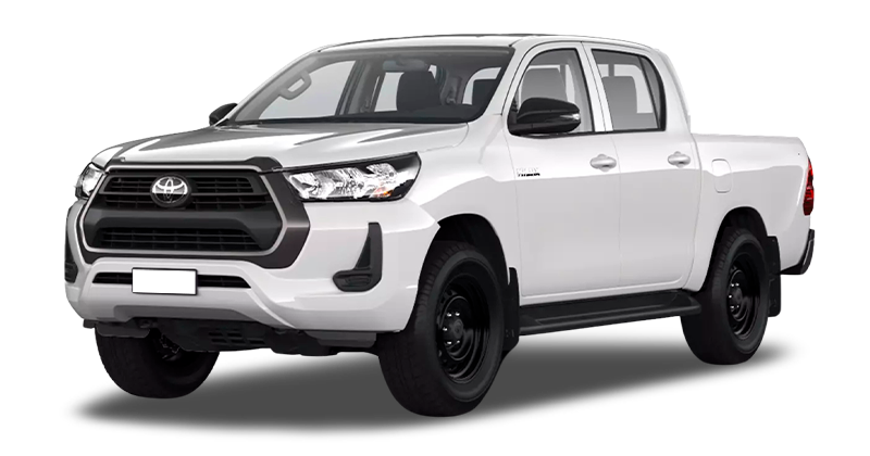 Renting Coches Toyota Hilux-2.4B 6AT Doble Cabina GX Blanco Polar