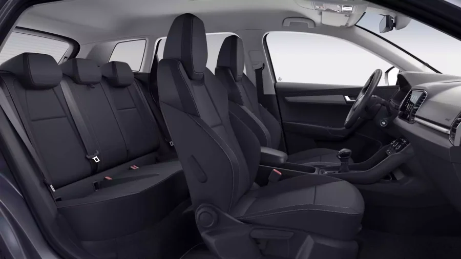 Renting Coches Skoda Karoq 2.0 TDI DSG Selection Blanco Luna, Gris Graphite, Plata Brillante