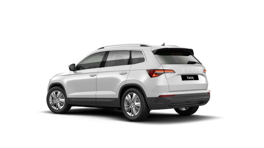 Renting Coches Skoda Karoq 2.0 TDi DSG Selection 4×4 Blanco Luna, Gris Graphite
