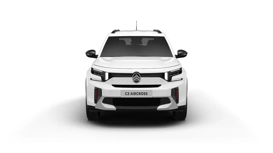 Renting Coches Citroën C3 Aircross Hybrid 145 e-DCS6 MAX Blanco Polar, Mercury Gris