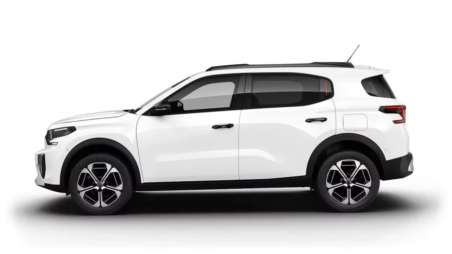 Renting Coches Citroën C3 Aircross Hybrid 145 e-DCS6 MAX Blanco Polar, Mercury Gris
