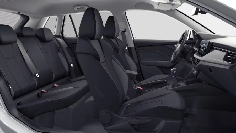 Renting Coches Skoda Kamiq 1.5 TSI DSG Selection Blanco Luna, Plata Brillante , Gris Graphite