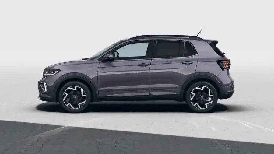 Renting Coches Volkswagen T-Cross 1.0 TSI R-Line Gris, Plata, Blanco, Negro