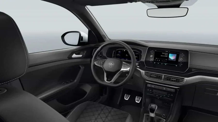 Renting Coches Volkswagen T-Cross 1.0 TSI R-Line Gris, Plata, Blanco, Negro