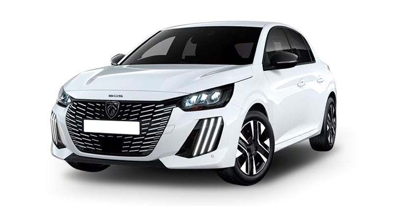 Renting Coches Peugeot 208-Allure Gasolina 100 S&S 6 Vel. Man – Turbo Blanco Okenite, Gris Selenium