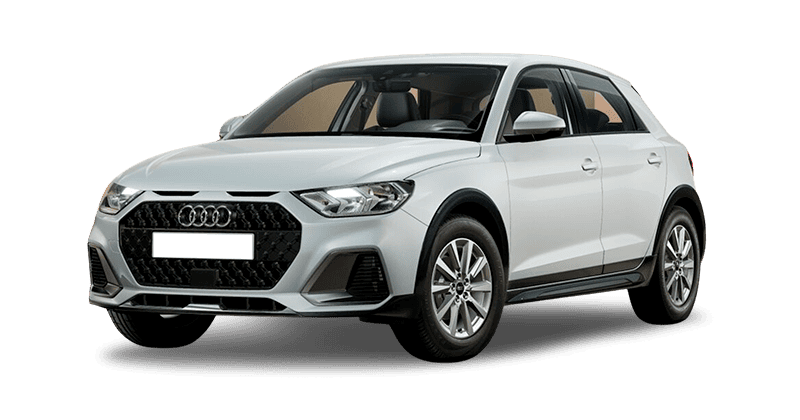 Renting Coches Audi A1 Allstreet 30 TFSI 85kW S Tronic Blanco Glaciar, Gris Crono