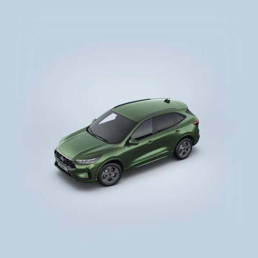 Renting Coches Ford Kuga 2.5 PHEV Duratec ST-Line Verde Bursting, Blanco Frozen, Plata Solar, Negro Agate