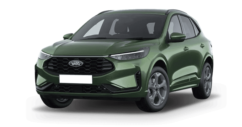 Renting Coches Ford Kuga 2.5 PHEV Duratec ST-Line Verde Bursting, Blanco Frozen, Plata Solar, Negro Agate