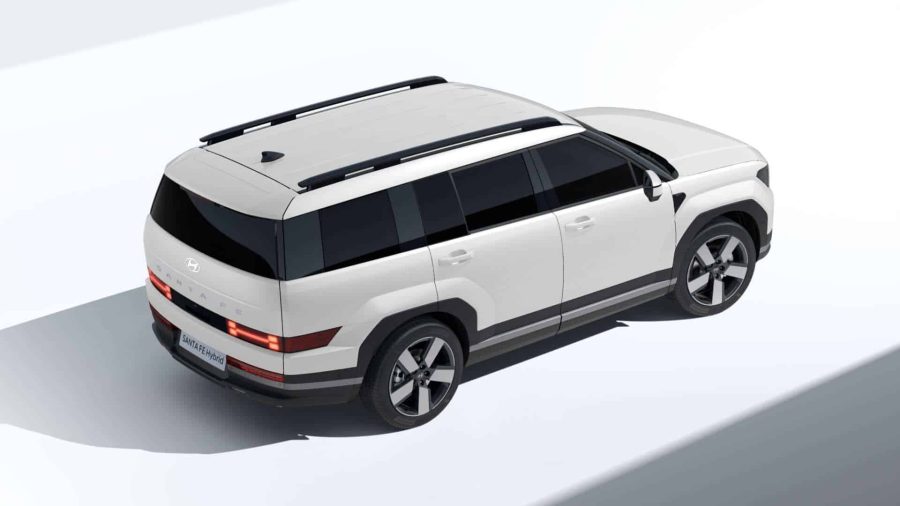 Renting Coches Hyundai Santa Fe 1.6T HEV 4X2 AT Tecno Cream White