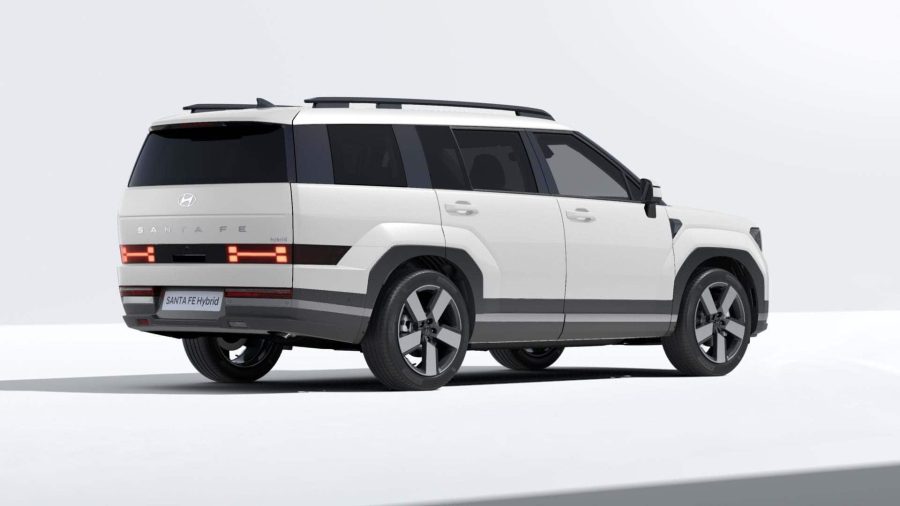 Renting Coches Hyundai Santa Fe 1.6T HEV 4X2 AT Tecno Cream White