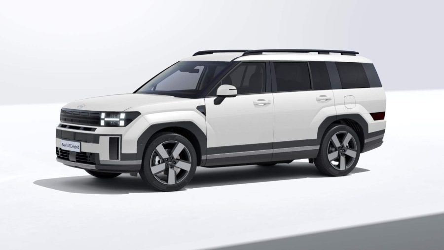 Renting Coches Hyundai Santa Fe 1.6T HEV 4X2 AT Tecno Cream White