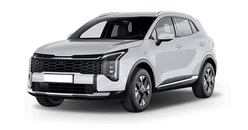 Renting Coches Kia Sportage-1.6 T-GDi HEV Drive 4×2 Cassa White, Wolf Gray, Penta Metal, Magma Red, Lunar Silver, Experience Green, Deluxe White, Black Pearl, Blue Flame