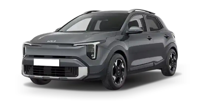 Renting Coches Kia Stonic-1.0 T-GDi 85kW MHEV Concept Astro Grey, Clear White