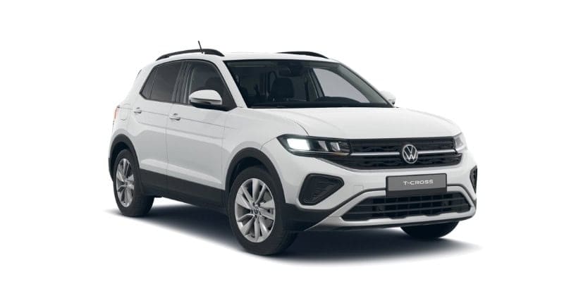 Renting Coches Volkswagen T-Cross 1.0 TSI Man. Más Blanco, Negro