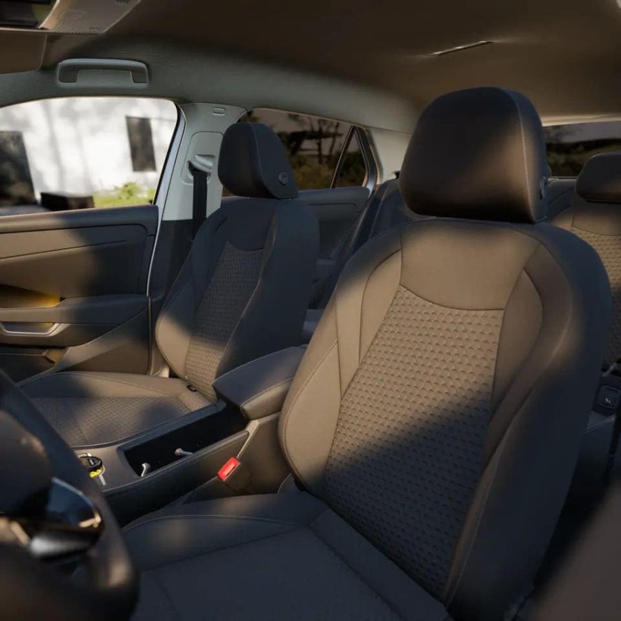 Renting Coches Volkswagen T-Roc 1.5 eTSI 85kW DSG MAS Blanco Punto, Gris Lobo