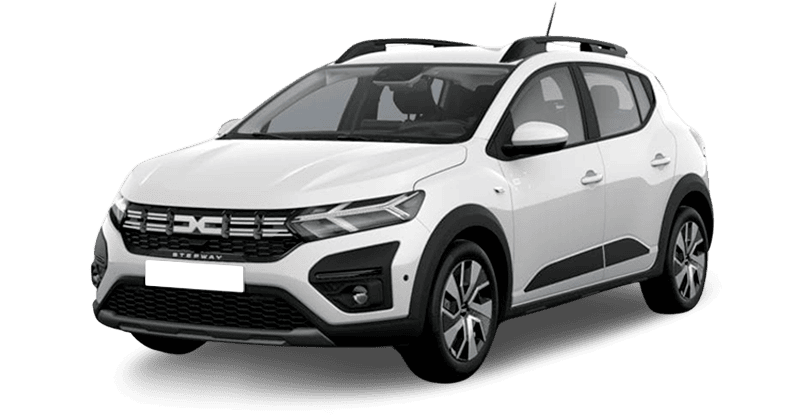 Renting Coches Dacia Sandero Stepway Expression Go 74kW ECO-G Blanco Glaciar
