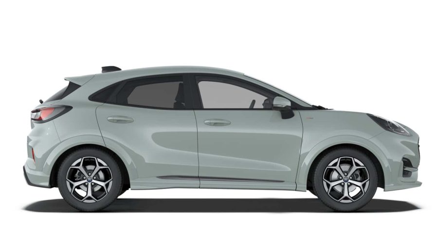 Renting Coches Ford Puma 1.0 EcoBoost MHEV ST-Line Gris Cactus, Blanco