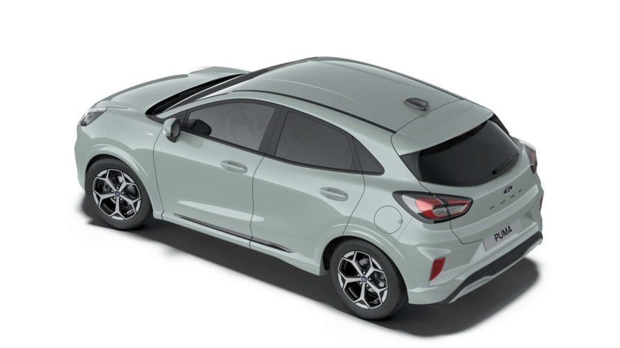 Renting Coches Ford Puma 1.0 EcoBoost MHEV ST-Line Gris Cactus, Blanco