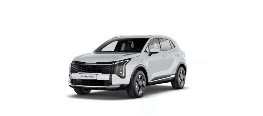 Renting Coches Kia Sportage 1.6 T-GDi HEV 176kW Drive 4×2 Cassa White, Lunar Silver