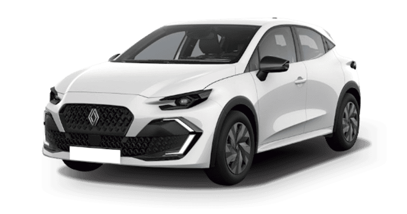 Renting Coches Renault Clio Evolution TCe 85kW Blanco Glaciar, Gris Pizarra