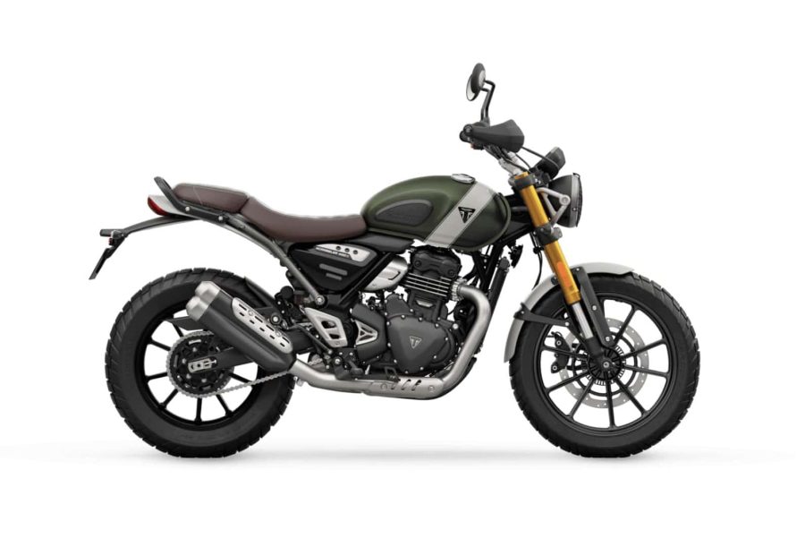 Renting Motos Triumph Scrambler 400 X Green