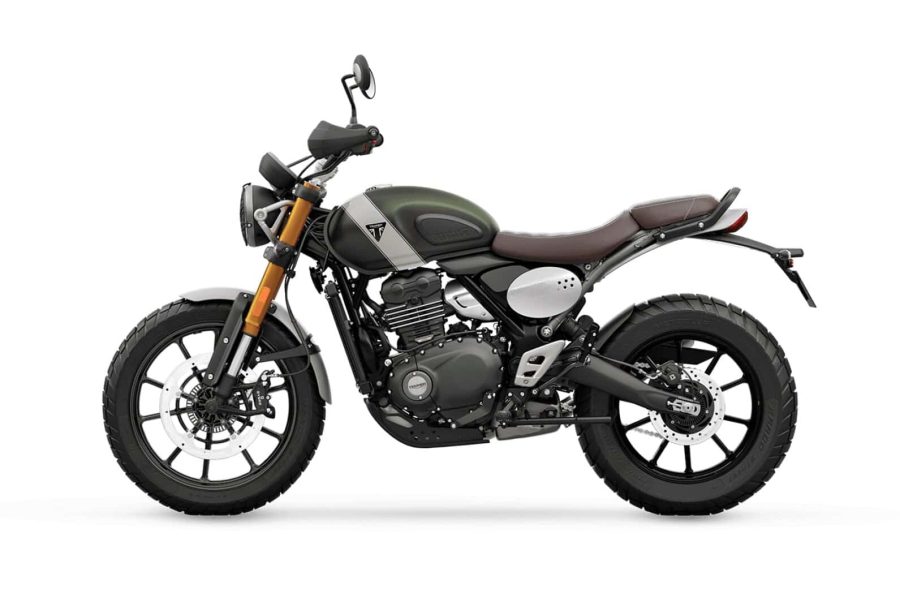 Renting Motos Triumph Scrambler 400 X Green