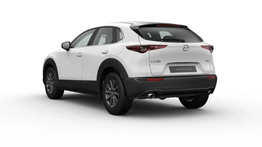 Renting Coches Mazda CX-30 2.5 e-Skyactiv G MHEV MT Prime-Line Blanco, Soul Red Crystal