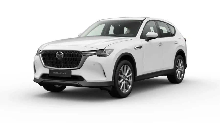 Renting Coches Mazda CX-60 3.3 e-Skyactiv D MHEV 147kW 8AT RWD Exclusive Line Artic White