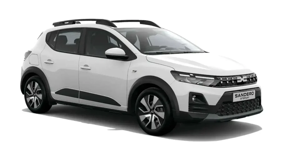 Renting Coches Dacia Sandero Stepway Expression Go 88kW ECO-G Blanco Glaciar