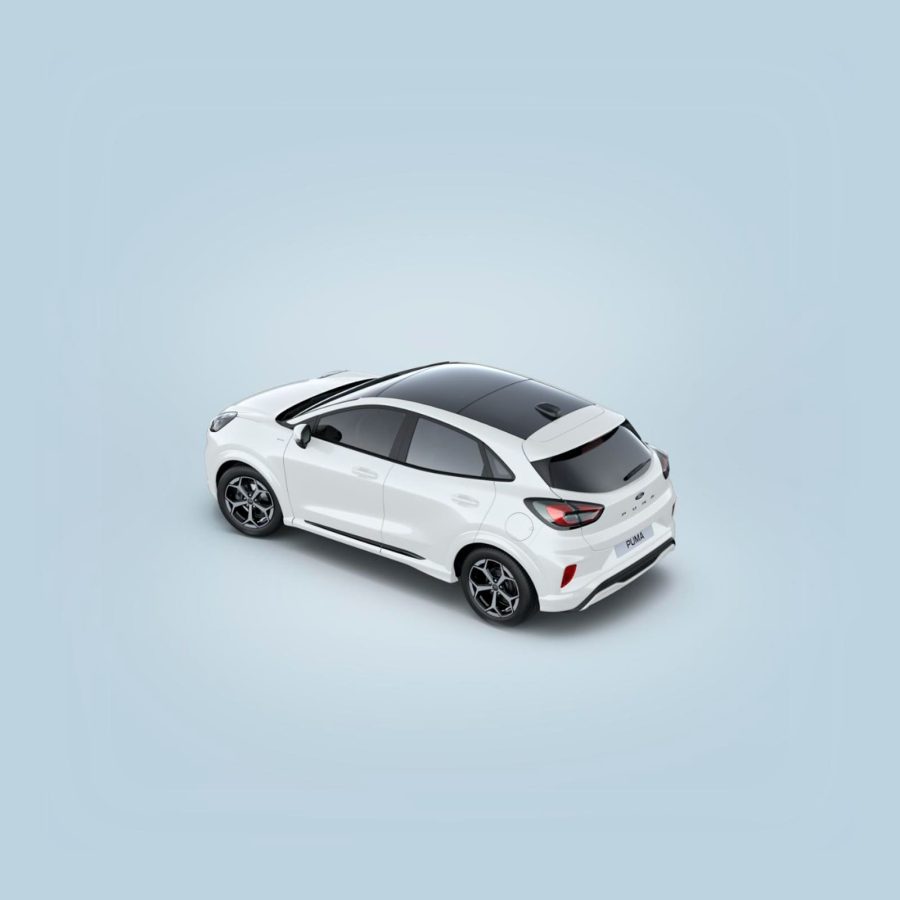 Renting Coches Ford Puma 1.0 EcoBoost MHEV ST-Line Blanco, Gris Cactus