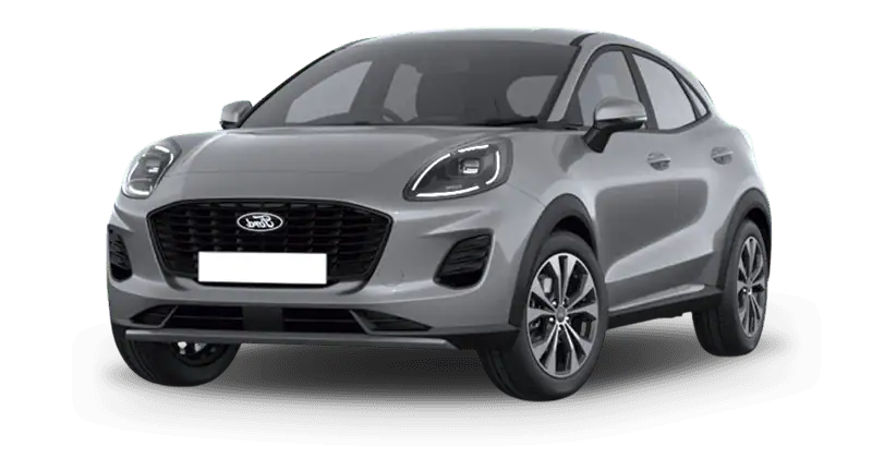 Renting Coches Ford Puma 1.0 EcoBoost MHEV Titanium Plata Solar, Gris Cactus, Blanco Frozen, Negro Agate