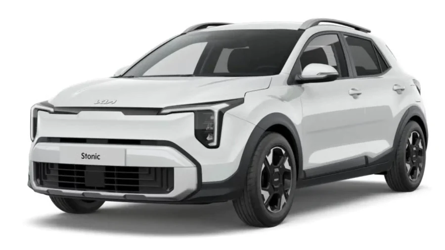 Renting Coches Kia Stonic 1.0 T-GDi 85kW MHEV Concept Clear White, Astro Grey