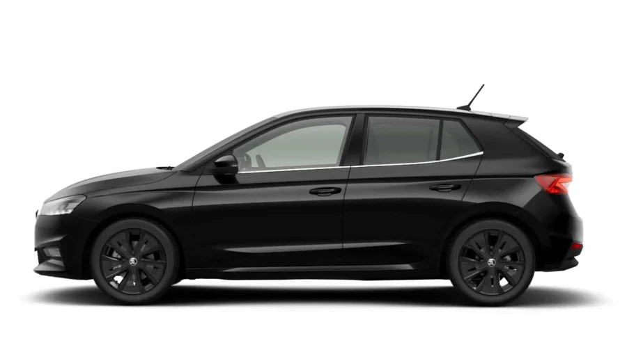 Renting Coches Skoda Fabia 1.5 TSI DSG Plus Negro Magico Efecto Perla, Blanco Candy