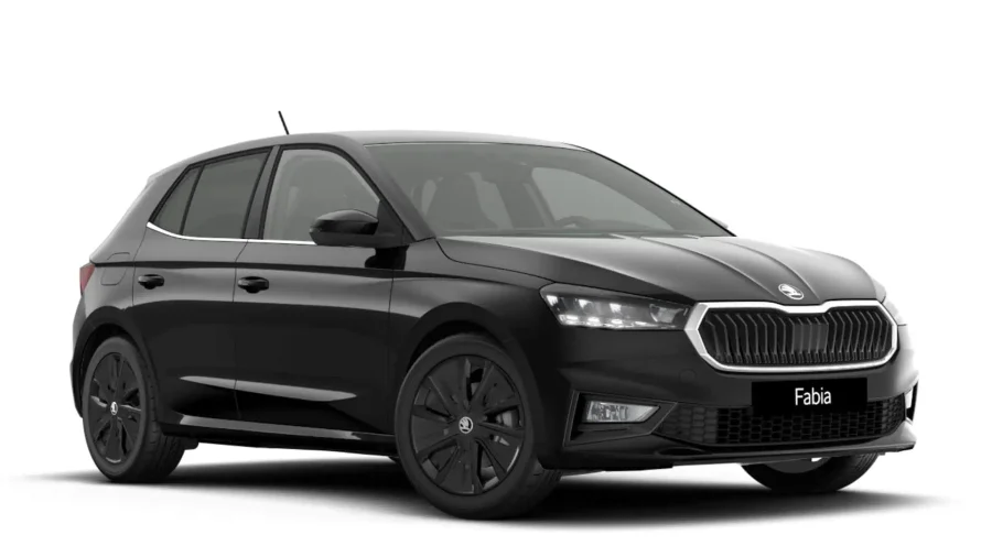 Renting Coches Skoda Fabia 1.5 TSI DSG Plus Negro Magico Efecto Perla, Blanco Candy
